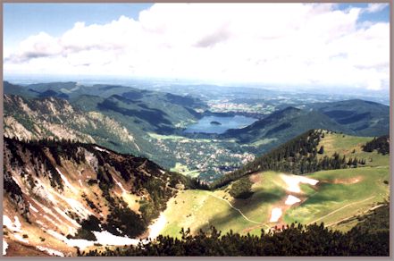 Aussicht auf den Schliersee vom Jgerkamp aus